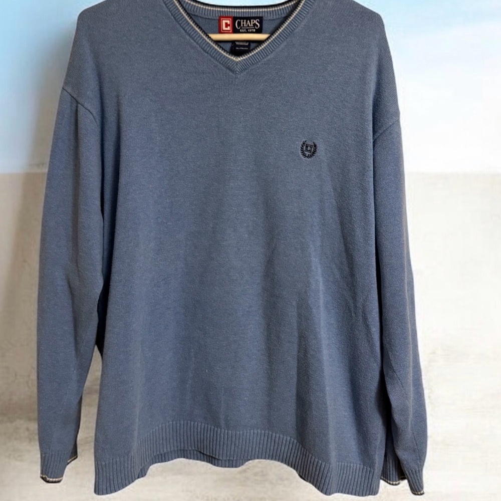 Chaps Men's Slate V-Neck Sweater